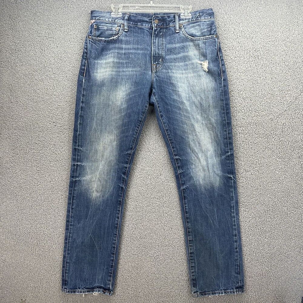Ralph Lauren Denim & Supply Distressed Straight Jeans - Actual 36x33 (TAG:34x34)